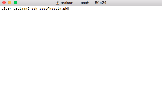 How to establish SSH connection via Terminal?