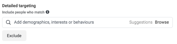 how to set interests in facebook adset